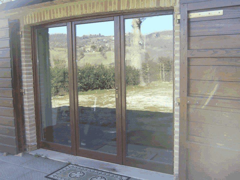 porta finestra a tre ante