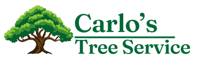 Carlo’s Tree Service logo with a green tree and brown trunk on a white background