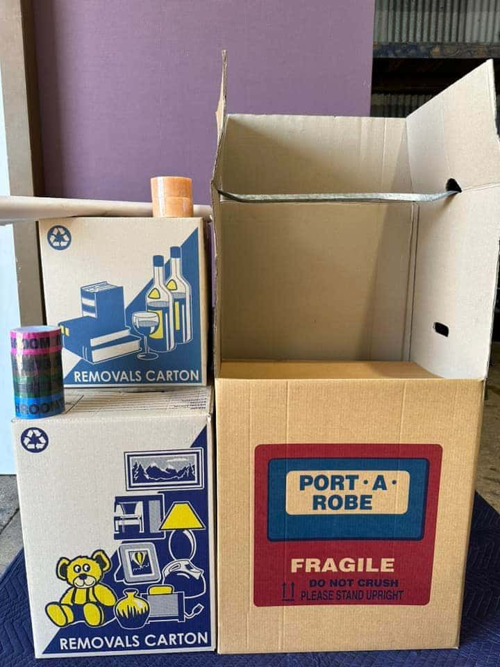 A Cardboard Box That Says Port a Robe on It — GNQ Removals–Transport–Storage In Portsmith, QLD