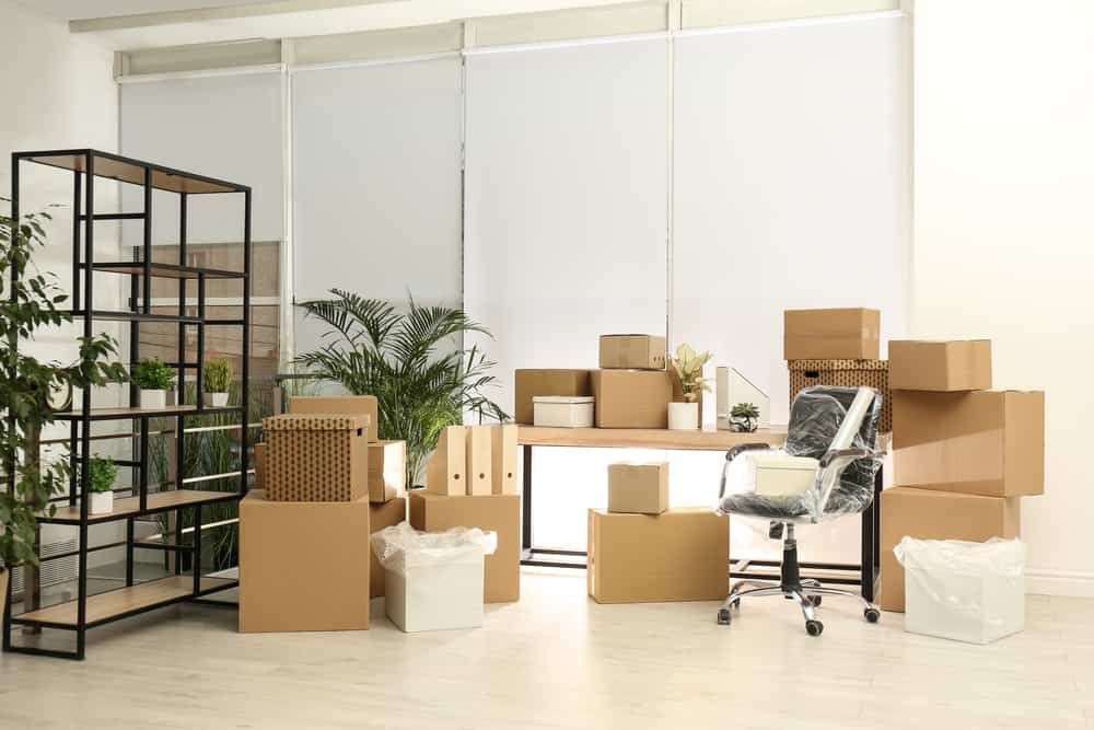 A Room Filled With Lots of Cardboard Boxes and Furniture — GNQ Removals–Transport–Storage In Cassowary Coast, QLD