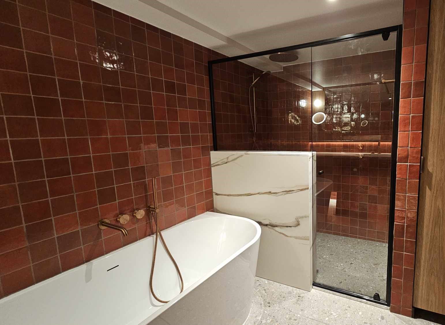 Window with Open Screen; Blurred View of Buildings and Greenery Through the Screen — Wares Blinds, Screens & Awnings In Gladstone Central, QLD