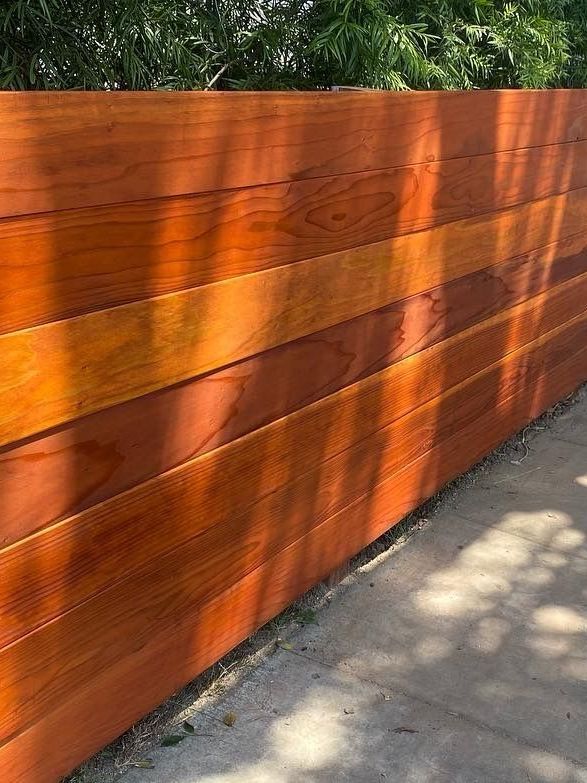 closeup of wood fence