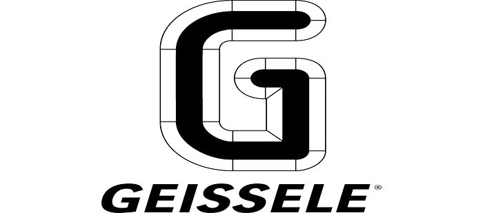 A black and white logo for a company called geissele.