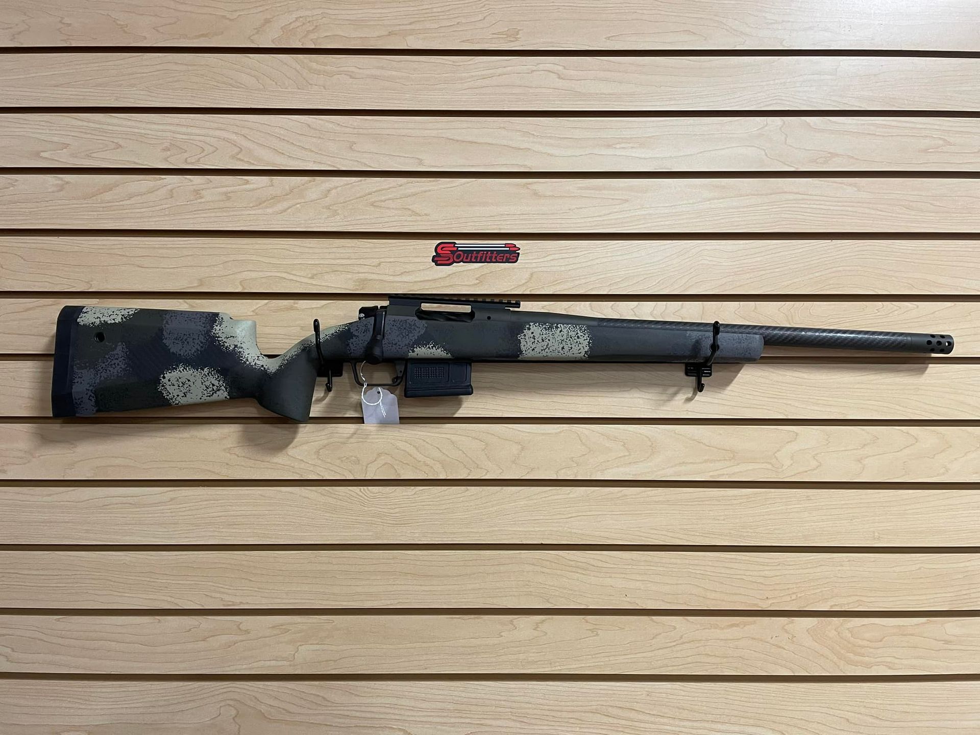 Sniper refiel hanging on the wall