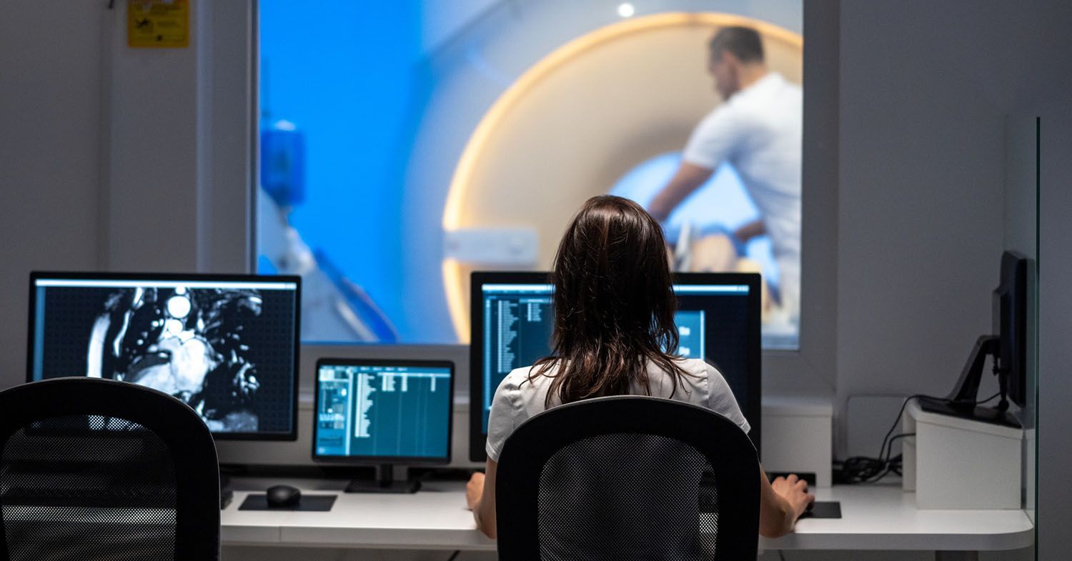 Doctor reviewing a patient’s imaging results.