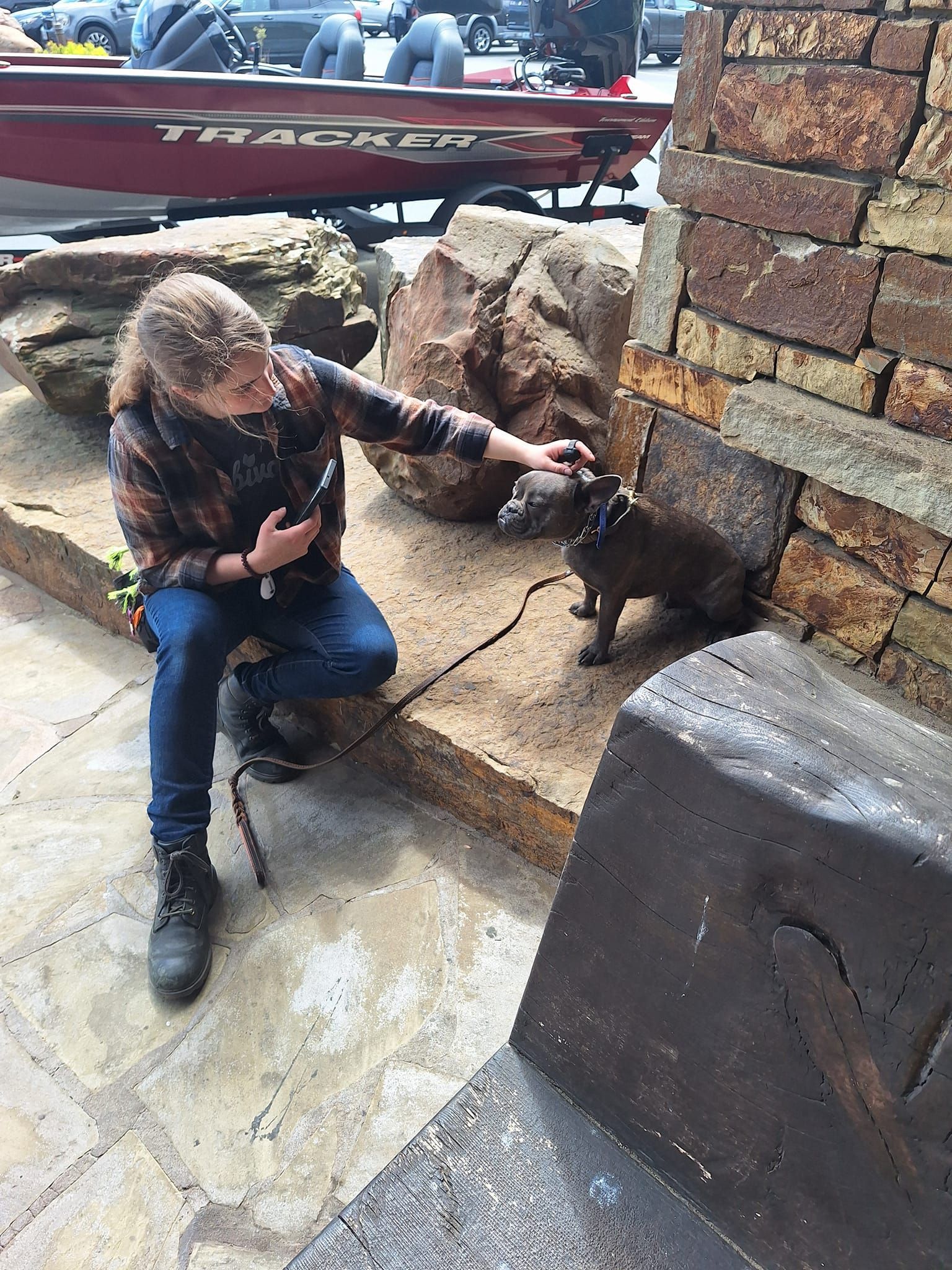 A Young Boy is Petting a Small Dog on a Leash | Springfield, MO | MMK9