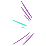 Abstract illustration with purple and teal brush strokes radiating from the bottom right corner.
