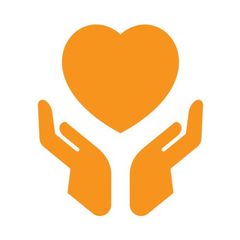Icon of hands holding heart