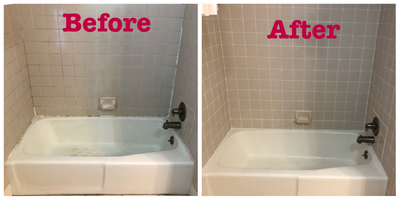 Renovating Grubby Ceramic Tile and Grout in a Beckenham Bathroom