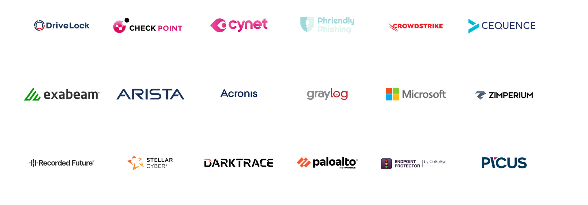 a bunch of logos on a white background including one for microsoft