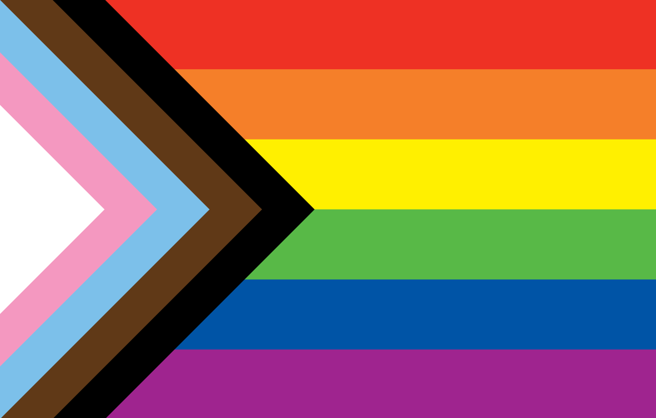 Progress Pride flag representing Central Christian Church's Open and Affirming welcome to LGBTQ+ community