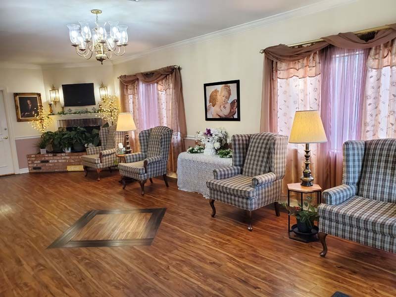 Lobby at Douglass & Dunaway Mortuary in Hawthorne, CA