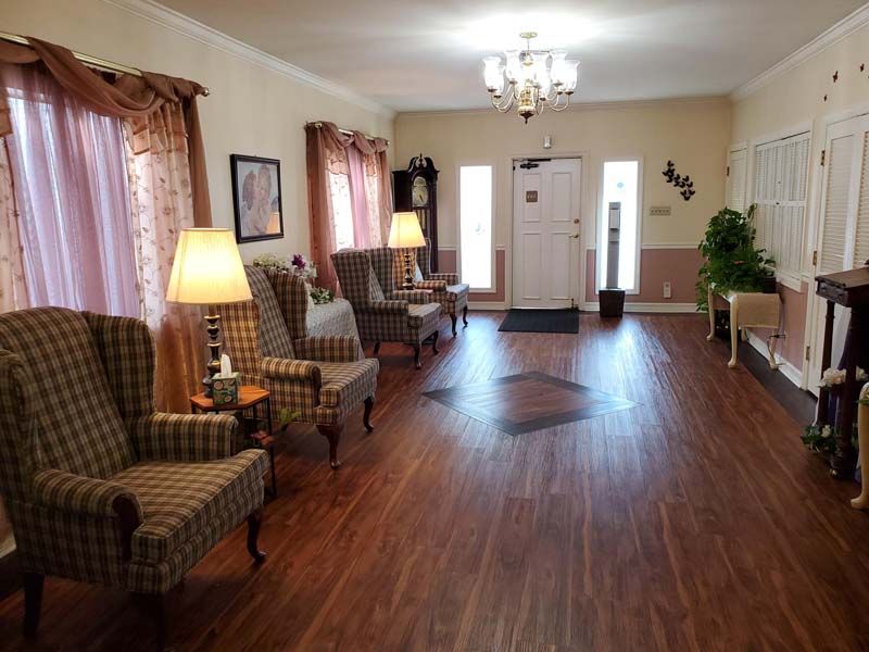 Lobby at Douglass & Dunaway Mortuary in Hawthorne, CA