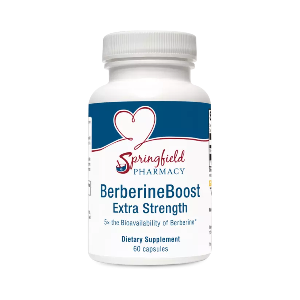 A bottle of springfield pharmacy berberine boost extra strength