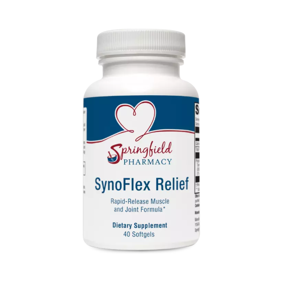 A bottle of synoflex relief from springfield pharmacy
