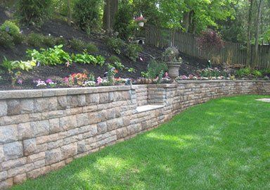 Retaining Stone Wall — Scotch Plains, NJ — B & G Outdoor Rooms