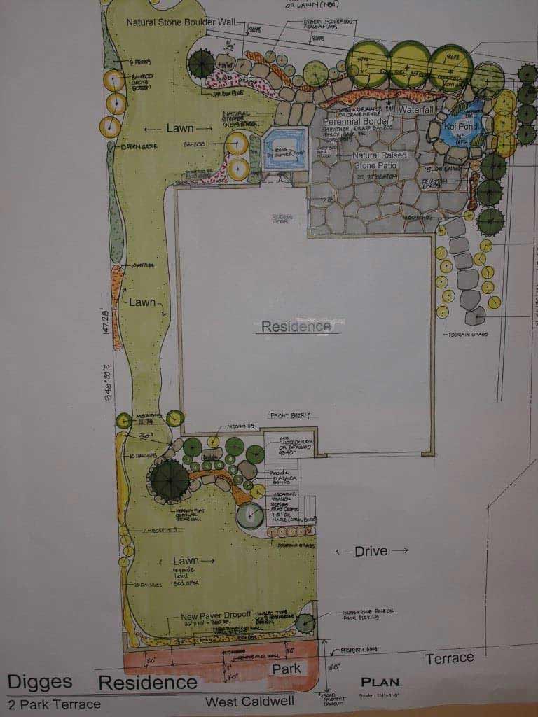 Landscape Plan — Scotch Plains, NJ — B & G Outdoor Rooms