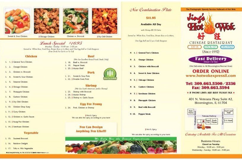 Chinese Food Menu Bloomington IL