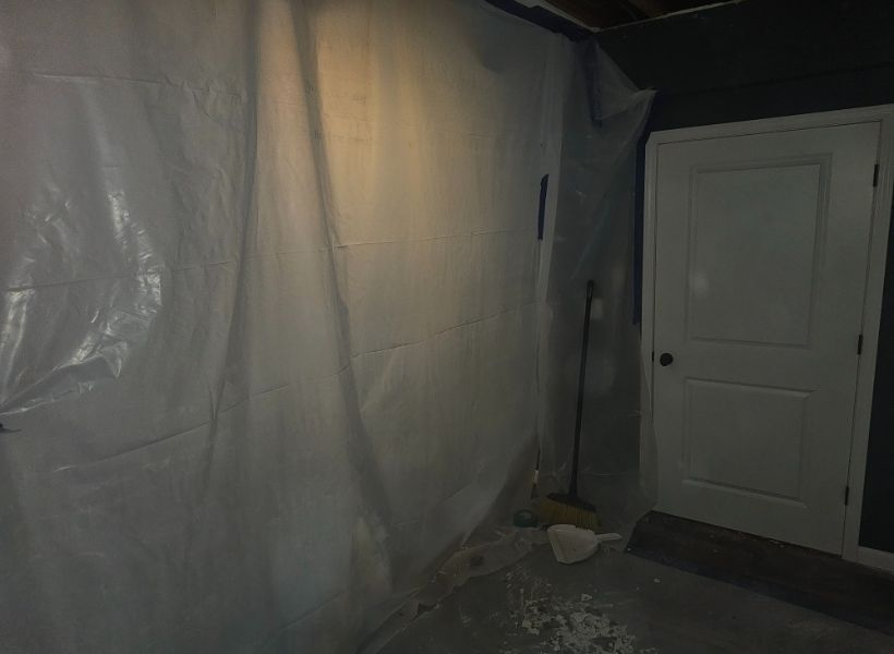 containment setup in the bedroom