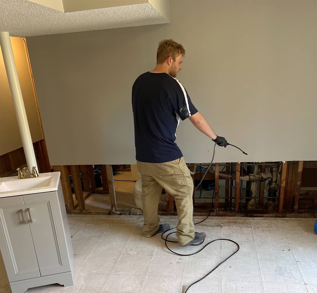 Flood basement cleanup