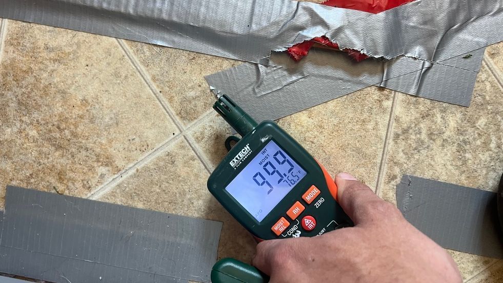moisture reading by a professional in columbia, mo home