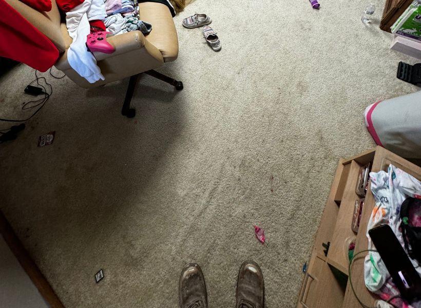 water-damaged carpet