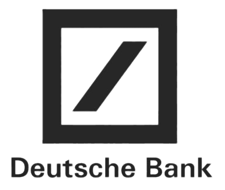 A black and white logo for deutsche bank