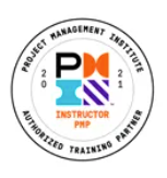 The logo for project management institute is a project management institute authorized training partner.
