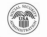 A black and white logo for the social security administration of the united states.