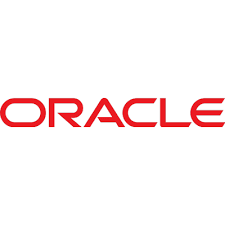 The oracle logo is red and white on a white background.