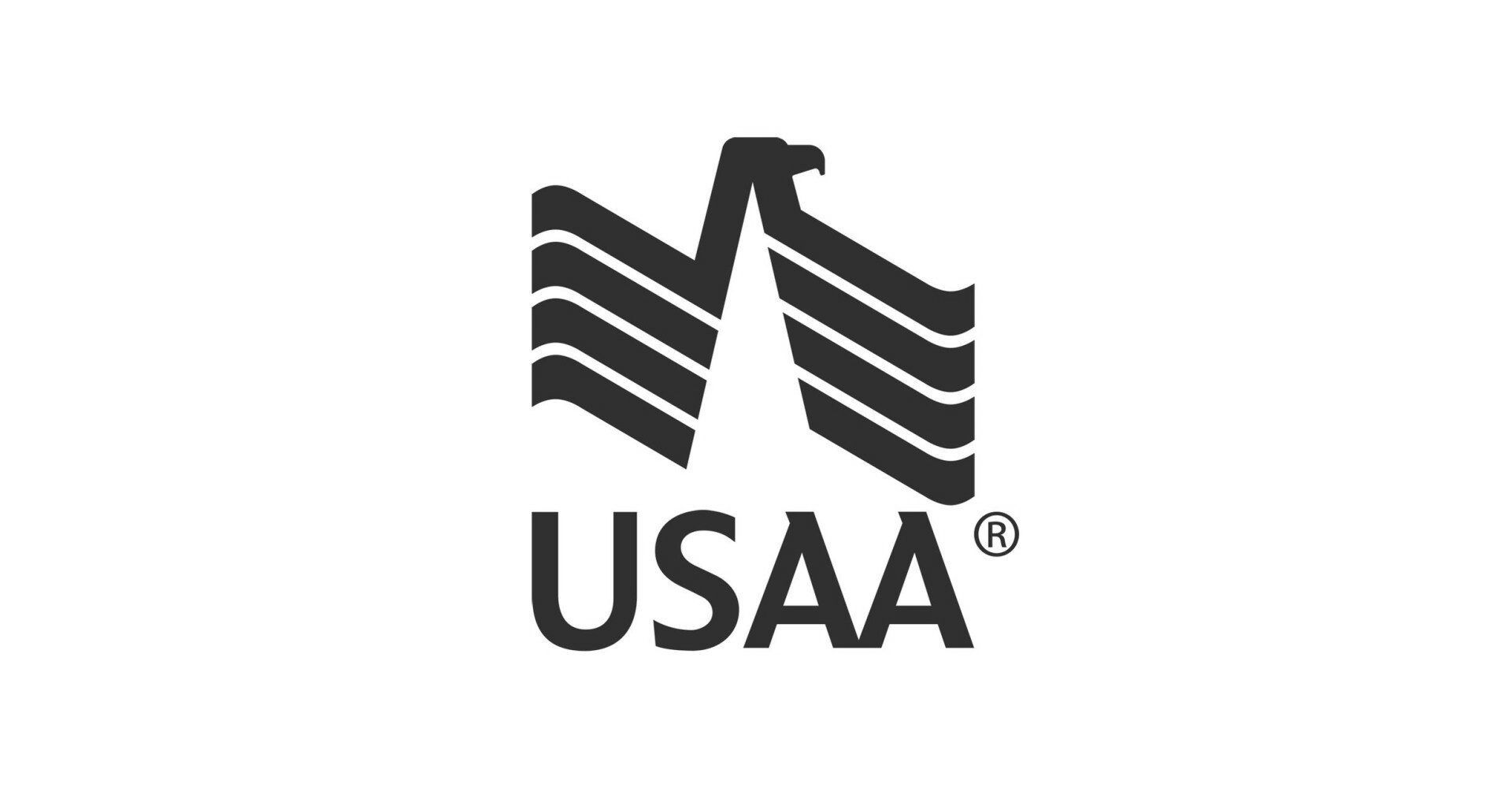 The usaa logo is a black and white logo with an eagle on it.