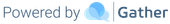 Powered by Gather logo with blue icon and text