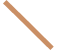Diagonal tan wooden strip on a white background