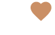 Brown heart icon on a white background