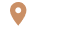 Orange location pin icon on a white background