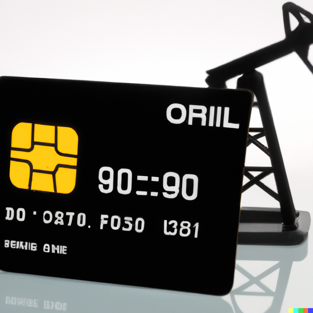 oil rig and credit card