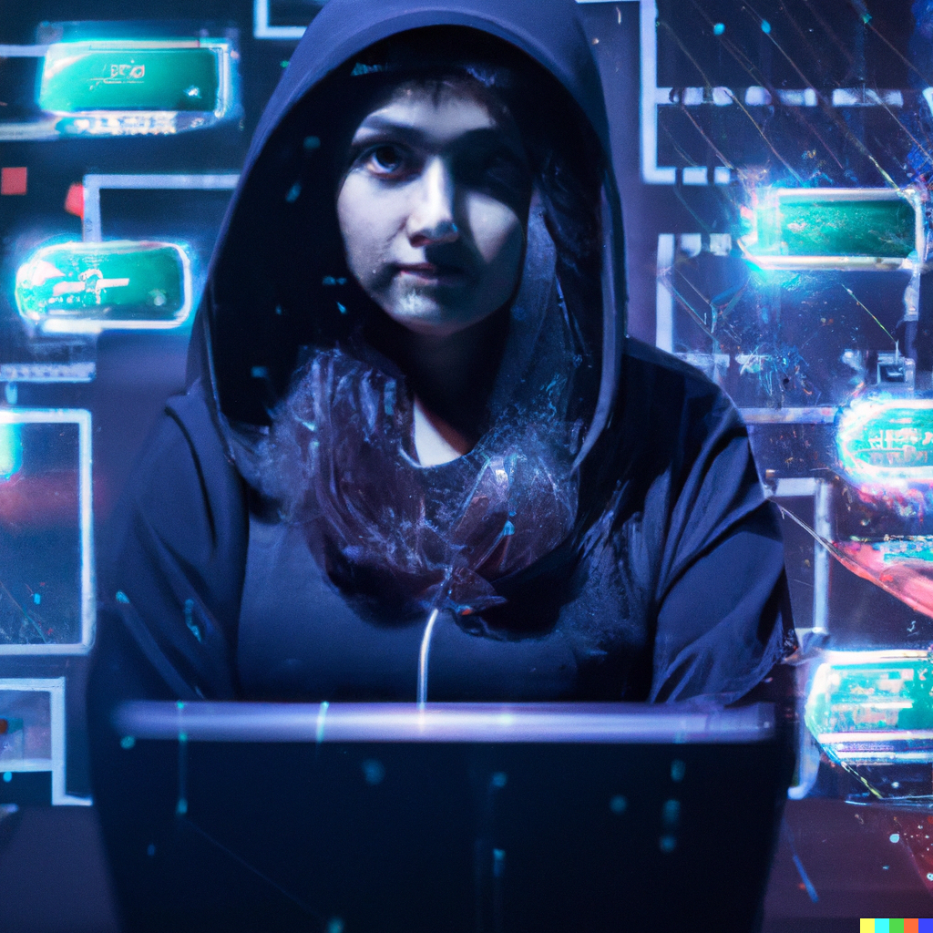 woman hacker vaporware defending