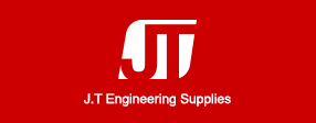 The logo for j.t engineering supplies is on a red background.