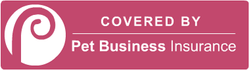 Covered by Pet Business Insurance Logo