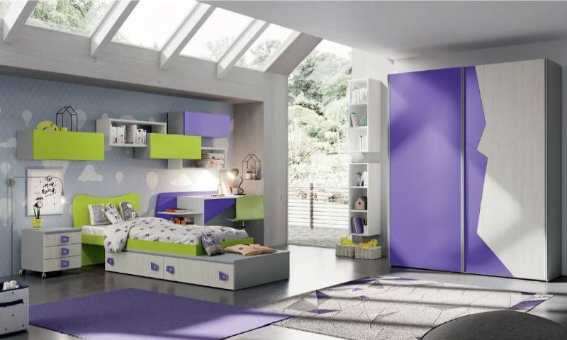 Cameretta ragazzi lilla