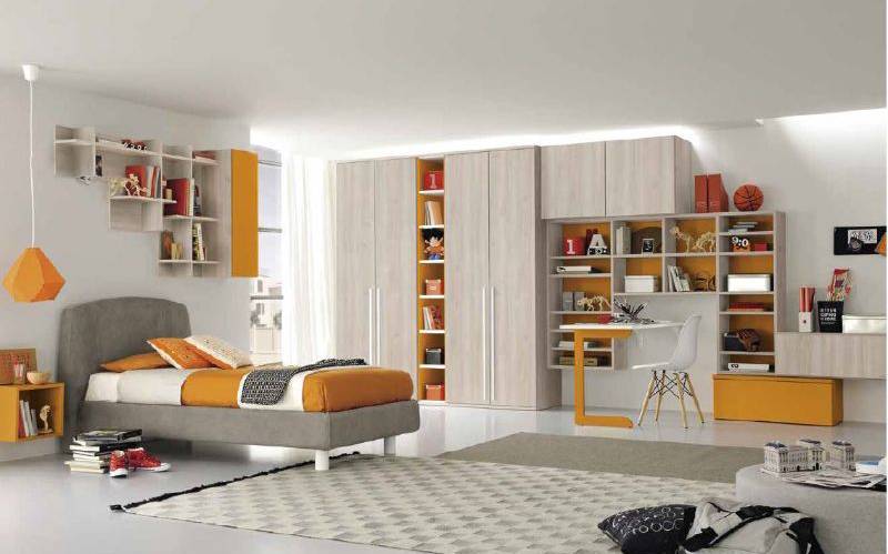 Camera ragazzi toni arancione