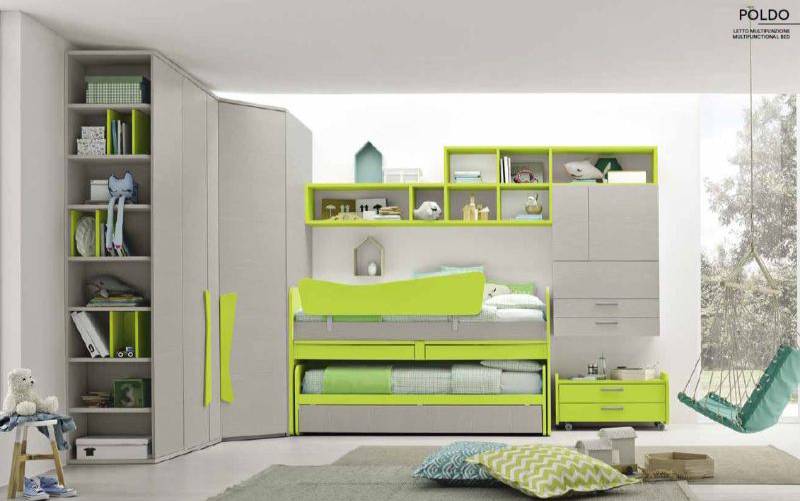 Camera ragazzi bianca e gialla