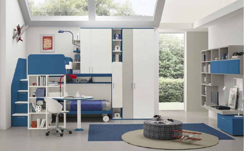 Cameretta bianca e blu