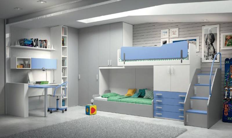 Camera ragazzi letti a soppalco