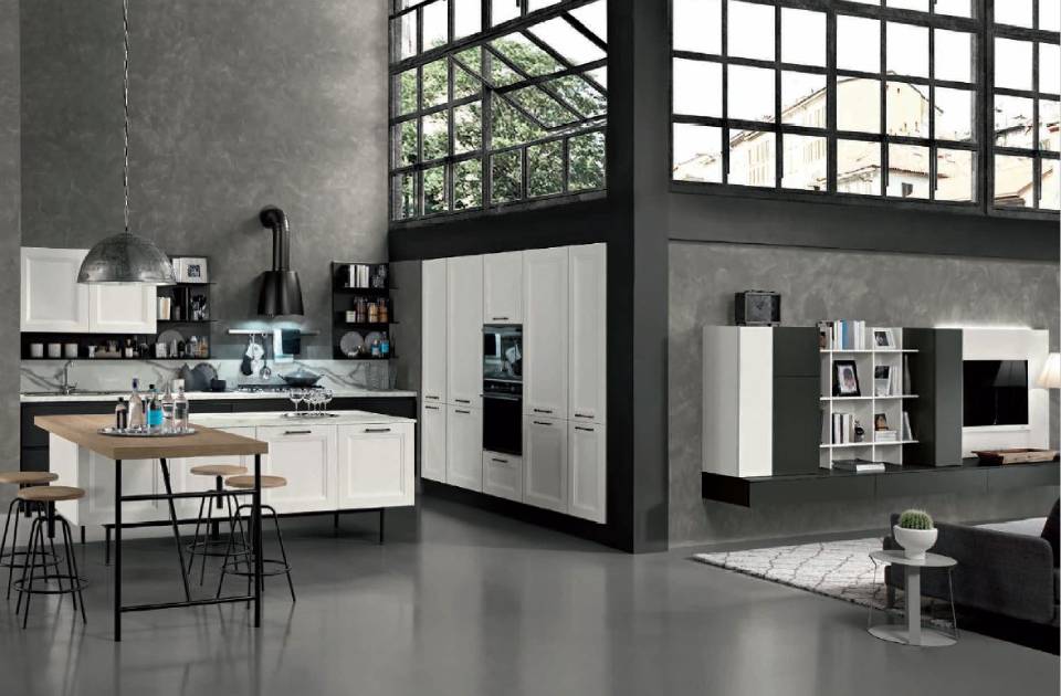 Cucina su misura stile industriale