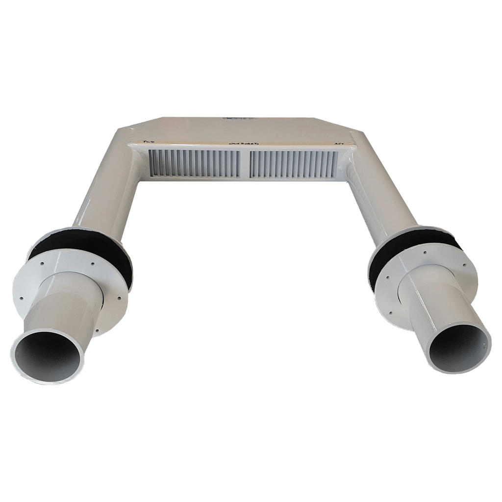 Bullhorn air ventilation grille system for small spaces