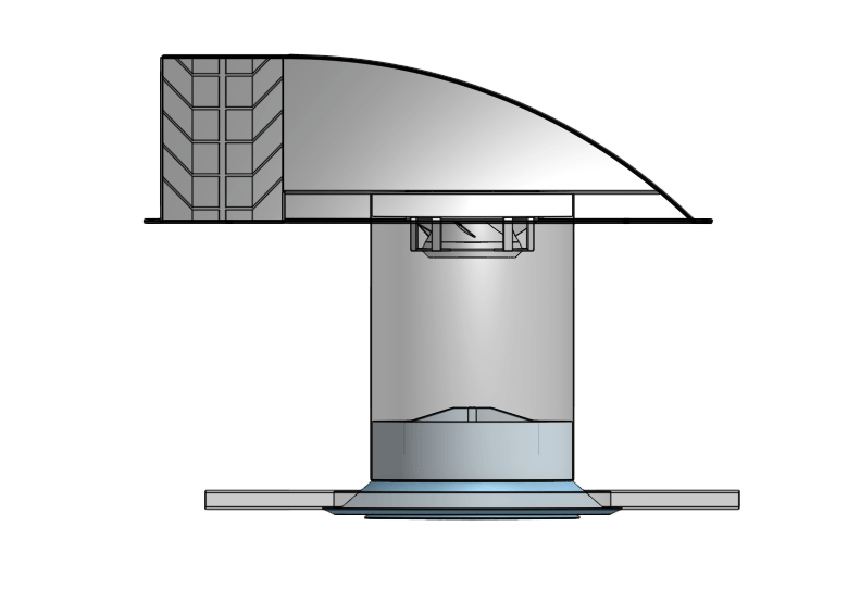 Roof mounted fresh air supply system