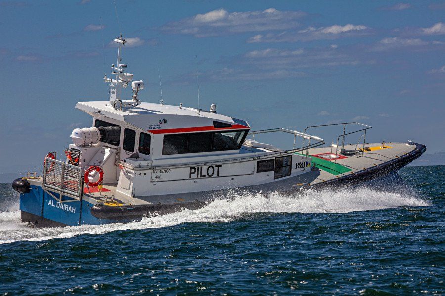 The Al Dairah - A Hart Marine manfuactured pilot boat with MAFI equipment for the UAE