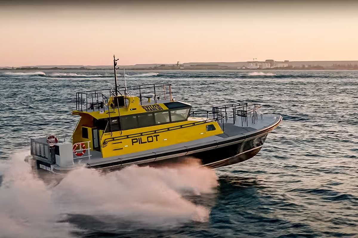 Dongara Marine's new Berkely class pilot transfer boat for Svitzer Marine with MAFI engine room equipment