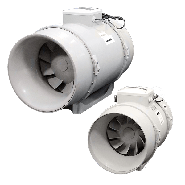 Mixed Flow Fans available from 100mm diameter up to 315mm diameter.